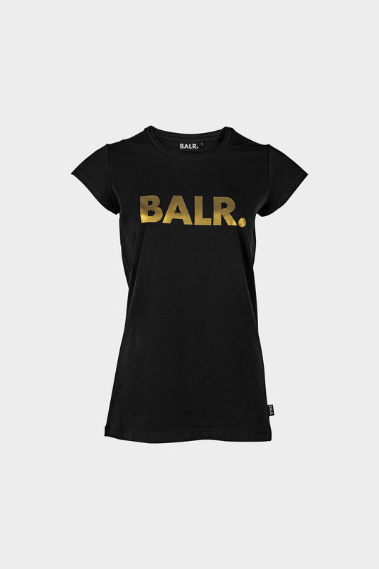Women Brand T-Shirt Black/Gold