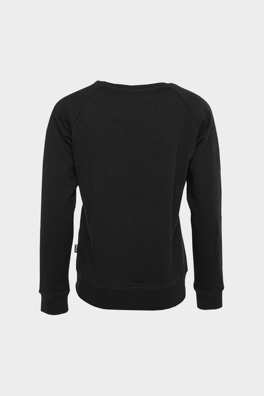 Women Club Crew Neck Sweater Black