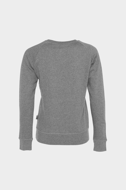 Women Club Crew Neck Sweater Grey Heather