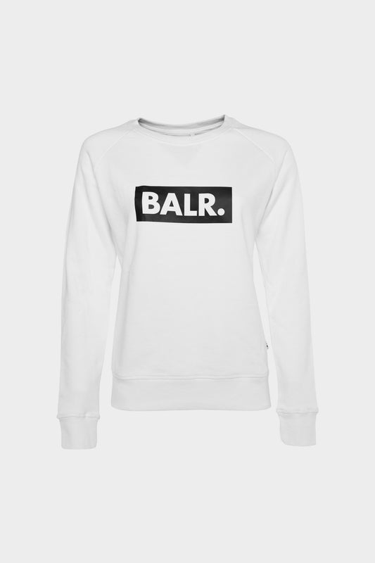 Women Club Crew Neck Sweater White