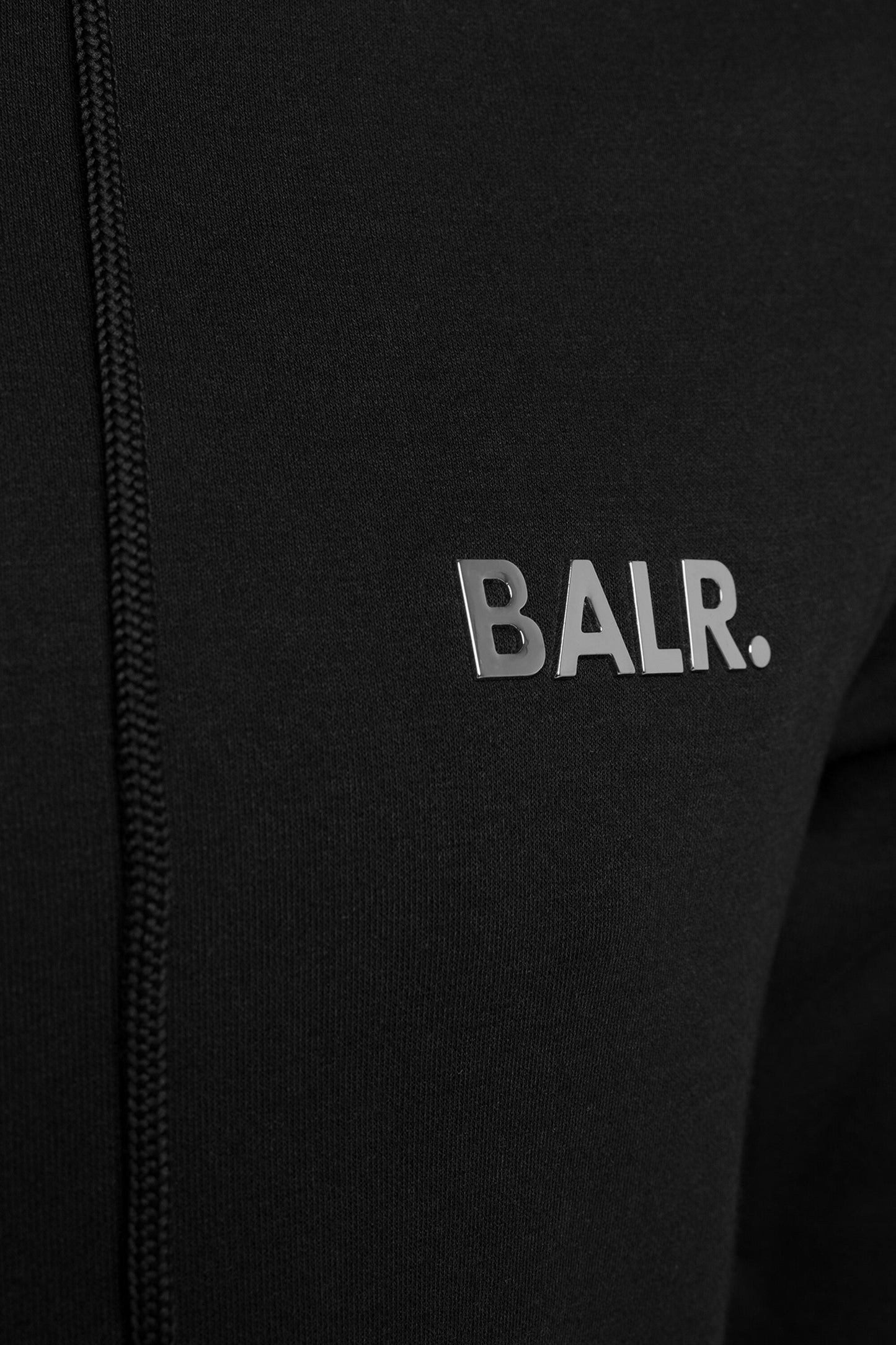BALR. Q-Series Straight Zipped Hoodie Black