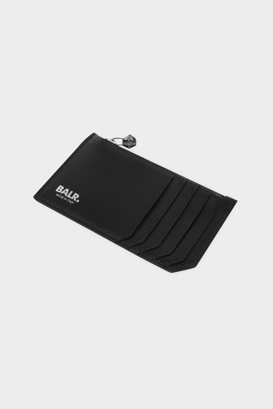 BT Leather Zipped Card Holder Black