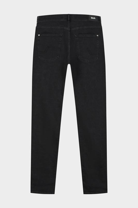 BALR. Allover Laser Hexagon Jeans Skinny Dk Denim Grey