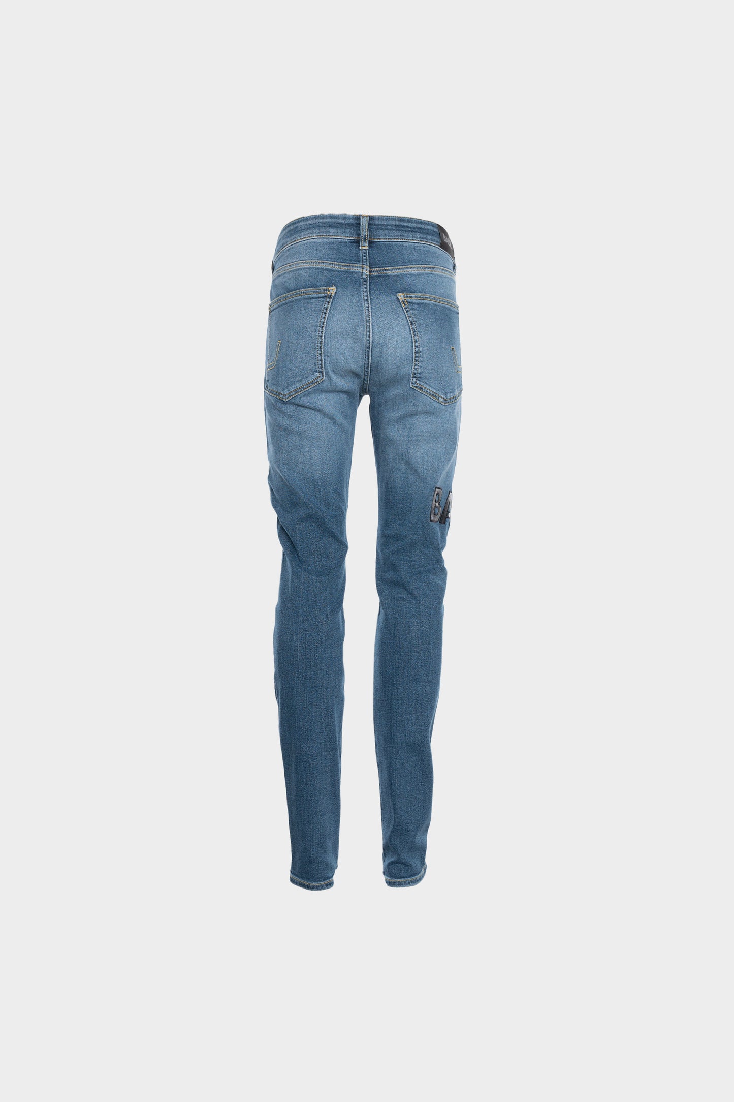 BALR. Leather Patch Mid Aged Jeans Slim Mid Aged