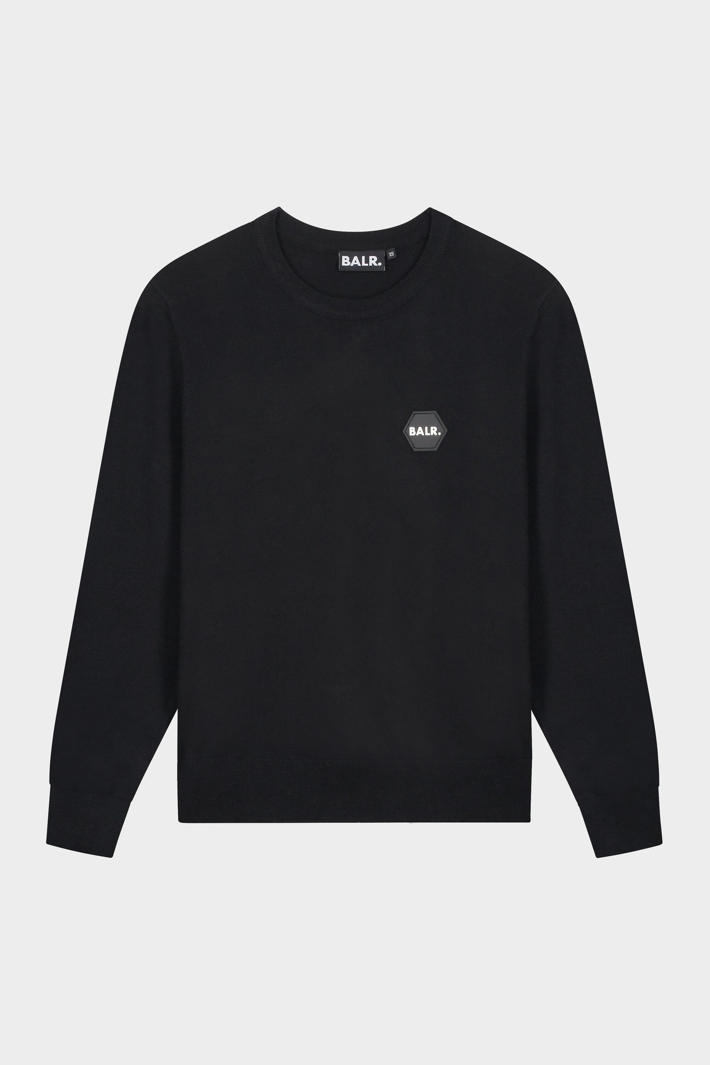 BALR. Straight Knitted Crew Neck Black