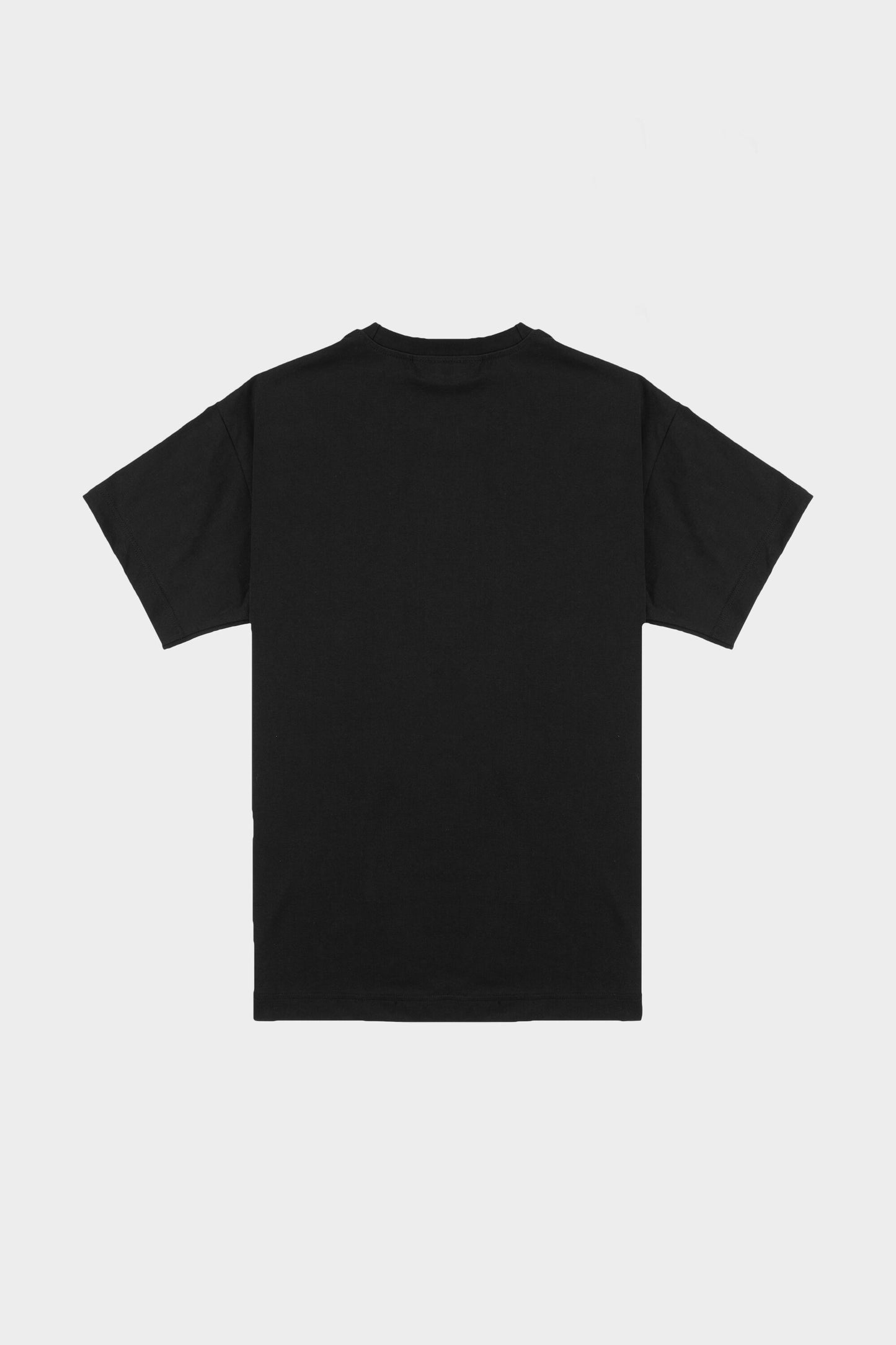 Satin Print Oversized Fit T-Shirt Jet Black