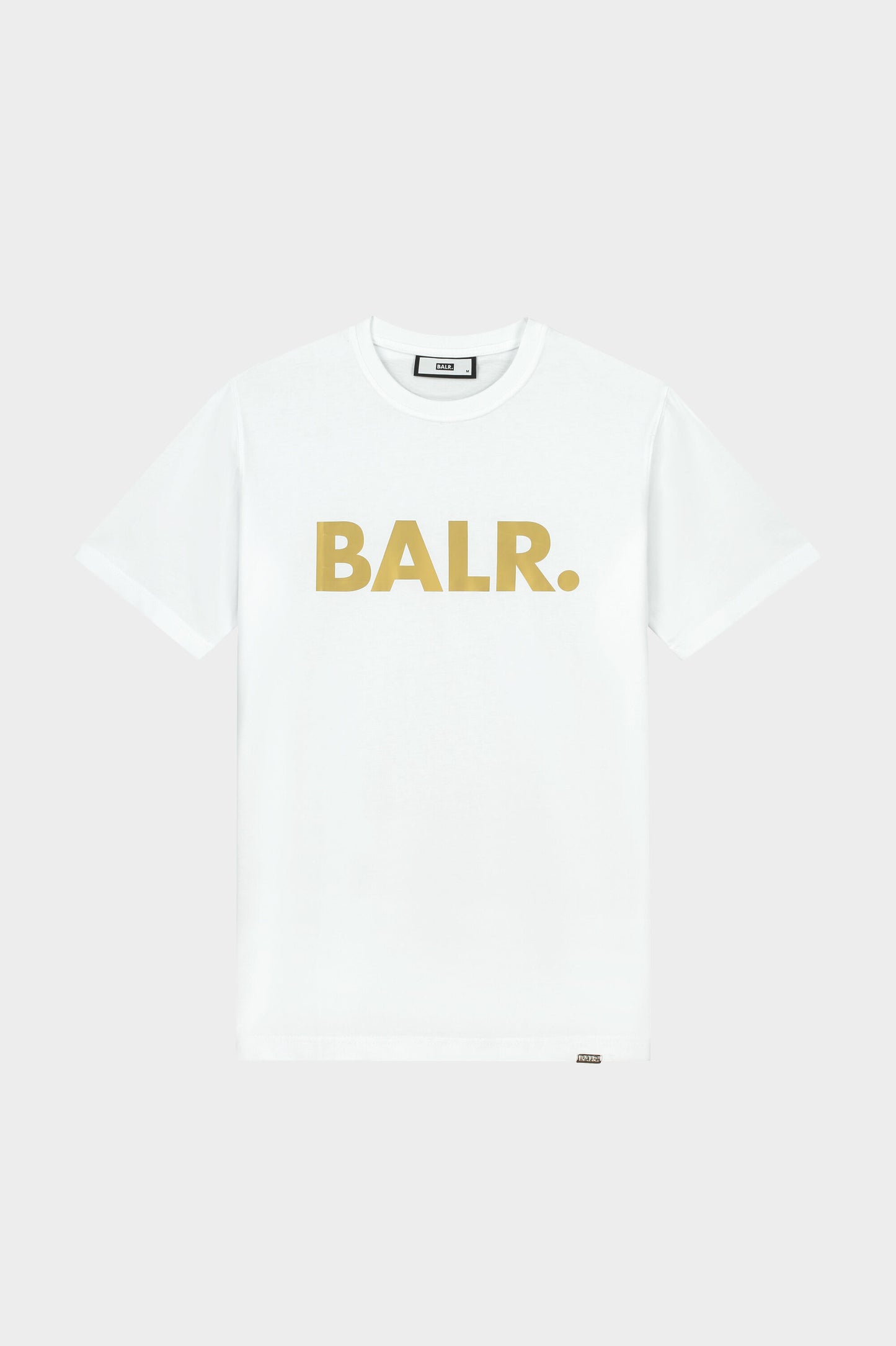Brand Straight T-Shirt White/Gold