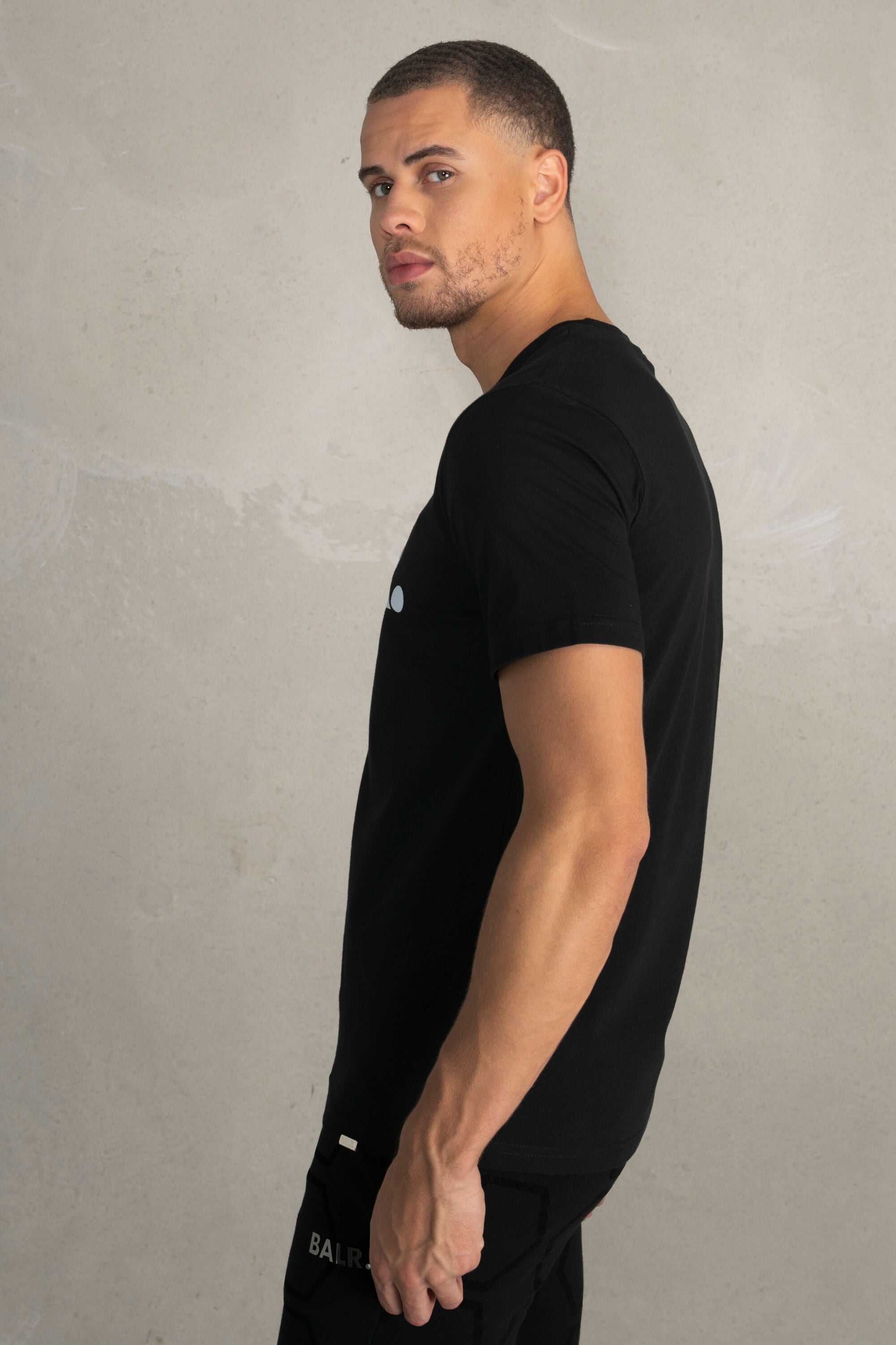 Brand Straight T-Shirt Jet Black