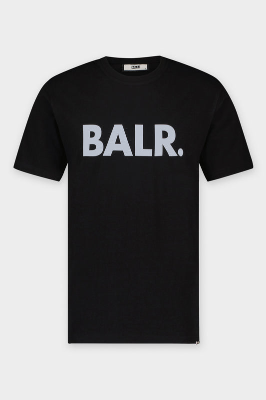 Brand Straight T-shirt Jet Zwart/Blauw