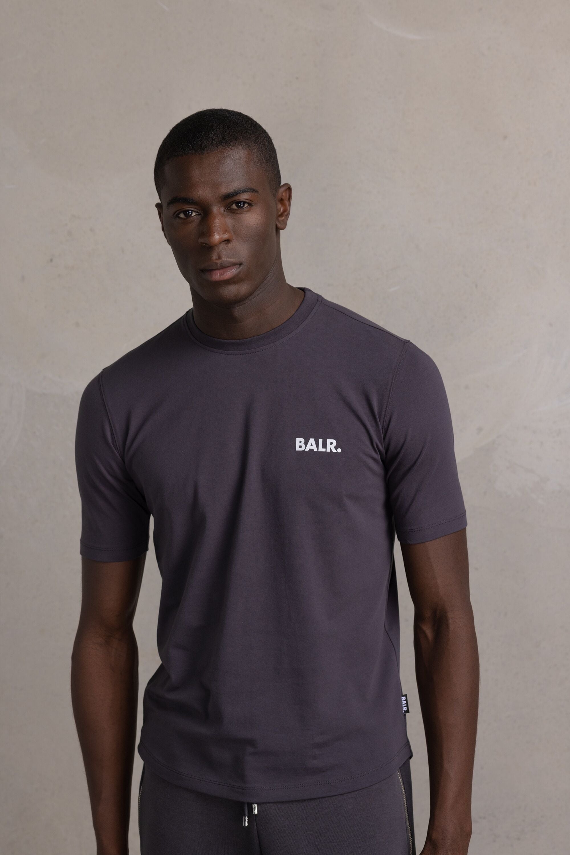 Athletic Small Branded Chest T-Shirt Asphalt