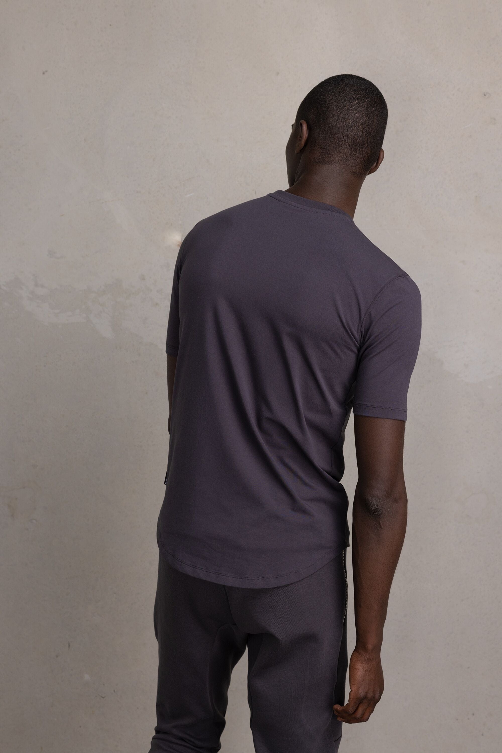 Athletic Small Branded Chest T-Shirt Asphalt