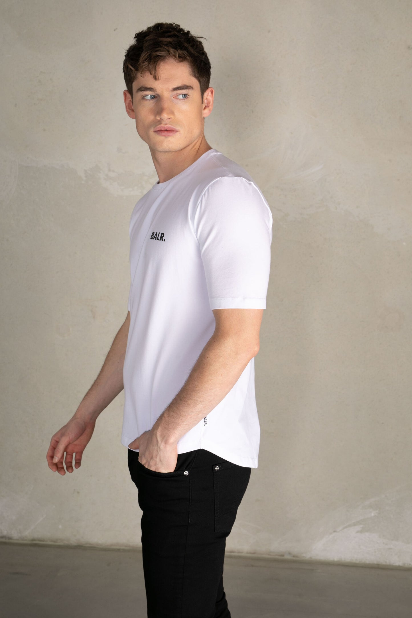 Athletic Small Branded Chest T-Shirt Bright White