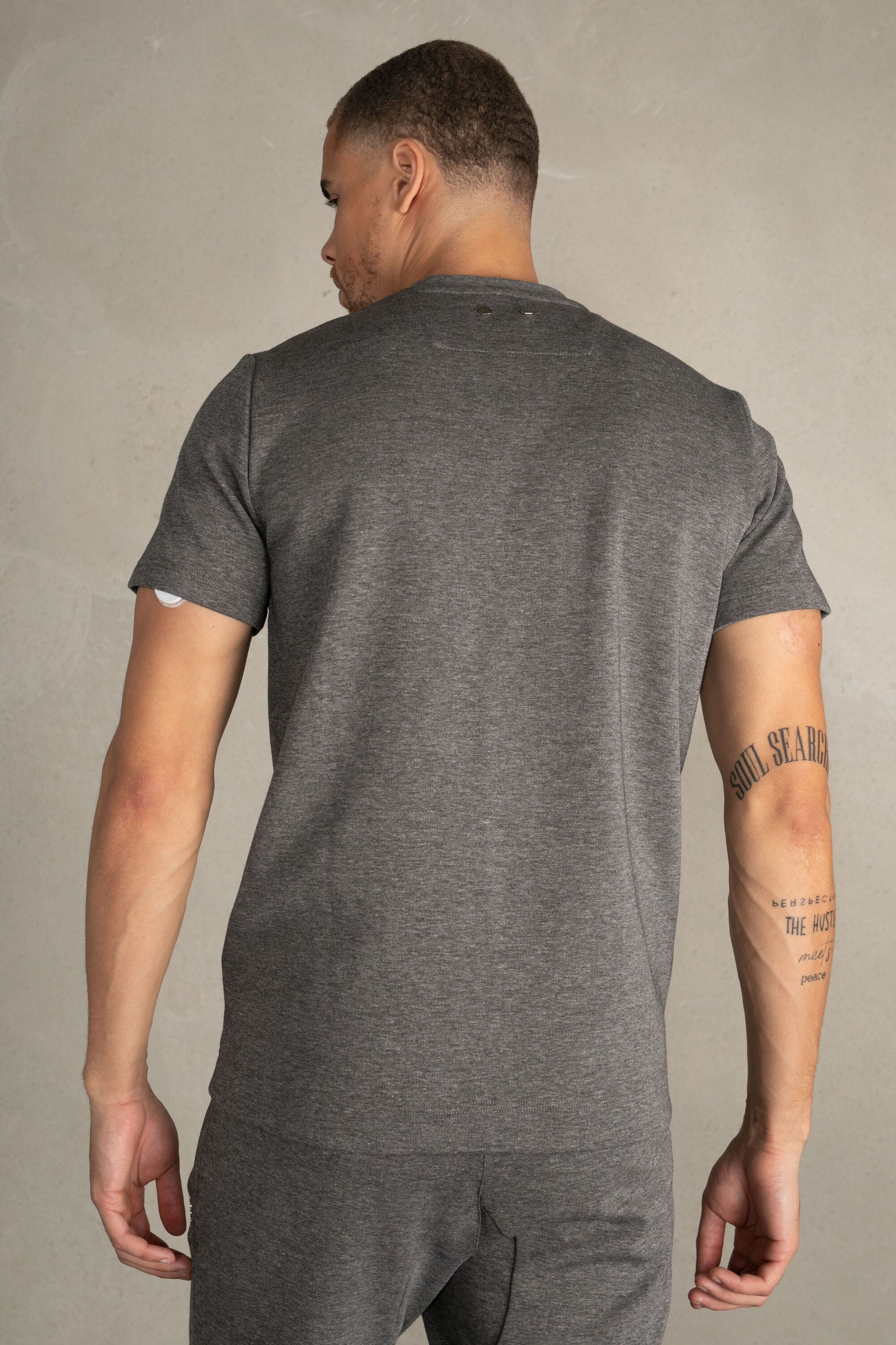 Q Series Straight T shirt Dark Grey Heather BALR