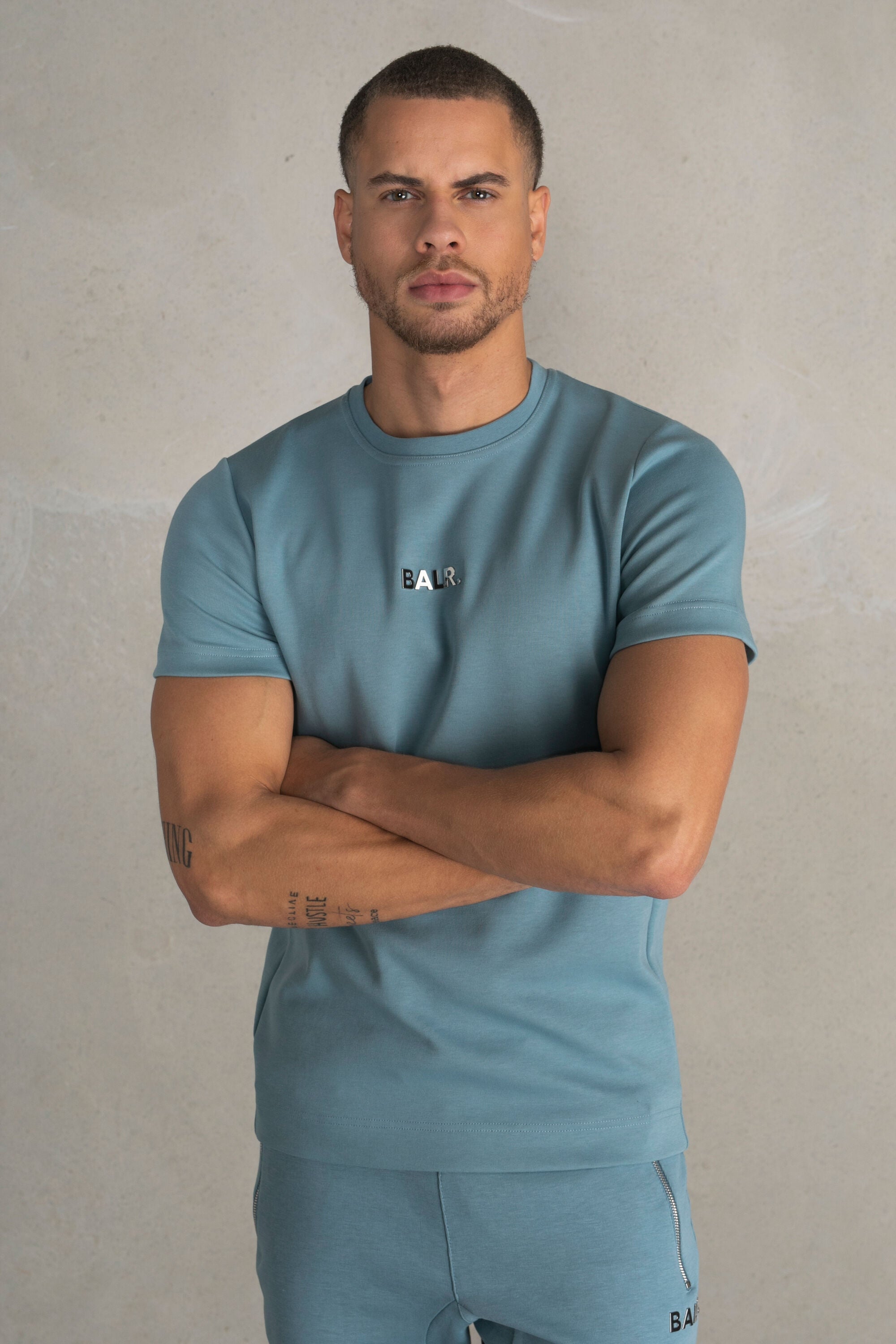 Q-Series Straight T-shirt Stone Blue