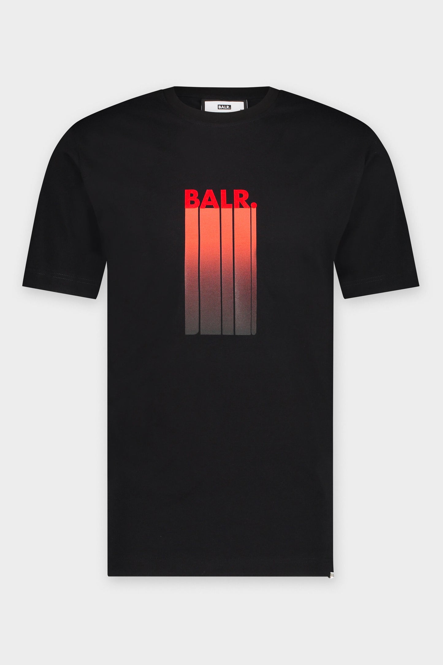 Olaf Straight BALR. Logo Gradient T-Shirt Jet Black