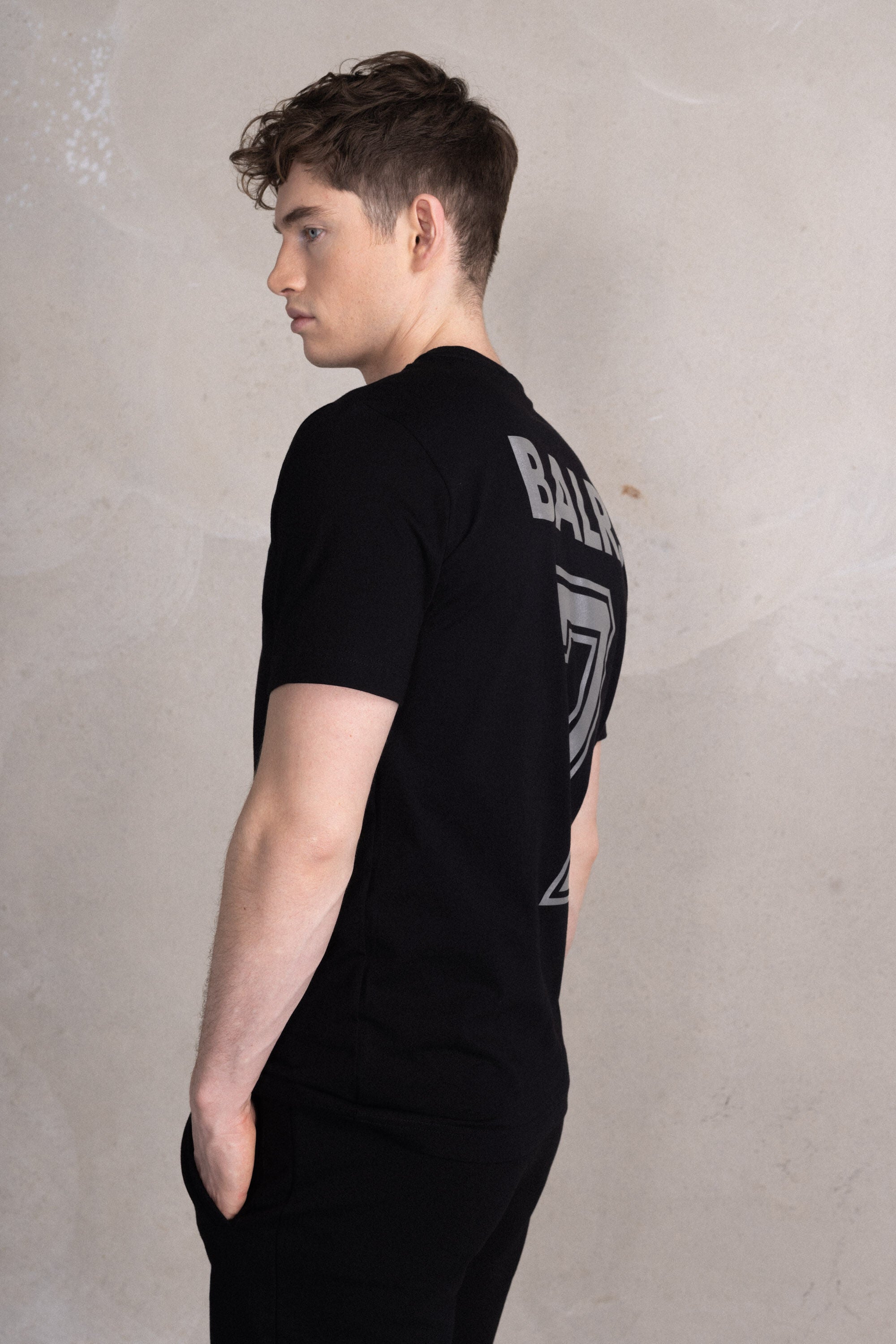 Olaf Straight number 7 T-Shirt Jet Black