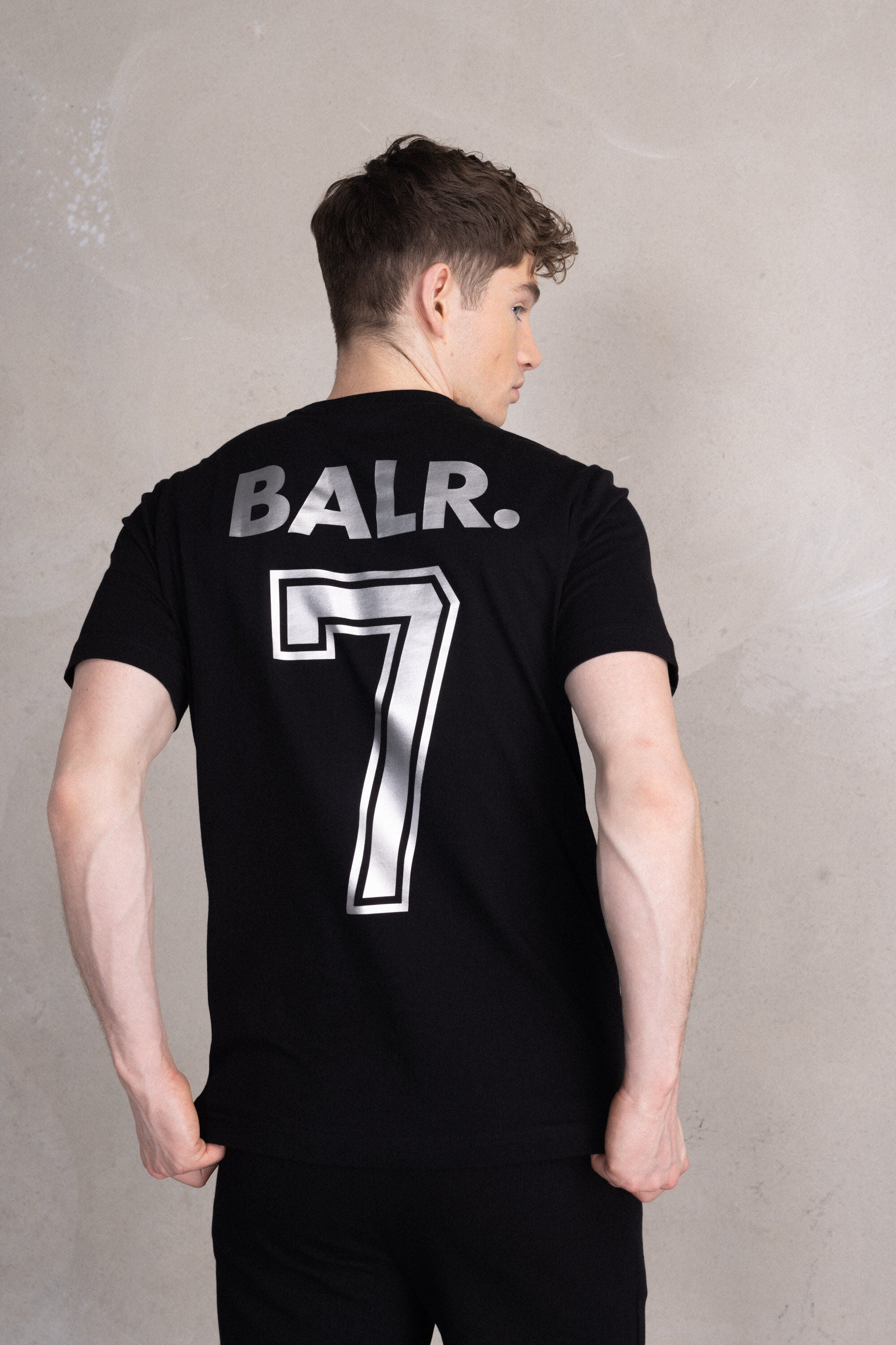 Olaf Straight number 7 T-Shirt Jet Black
