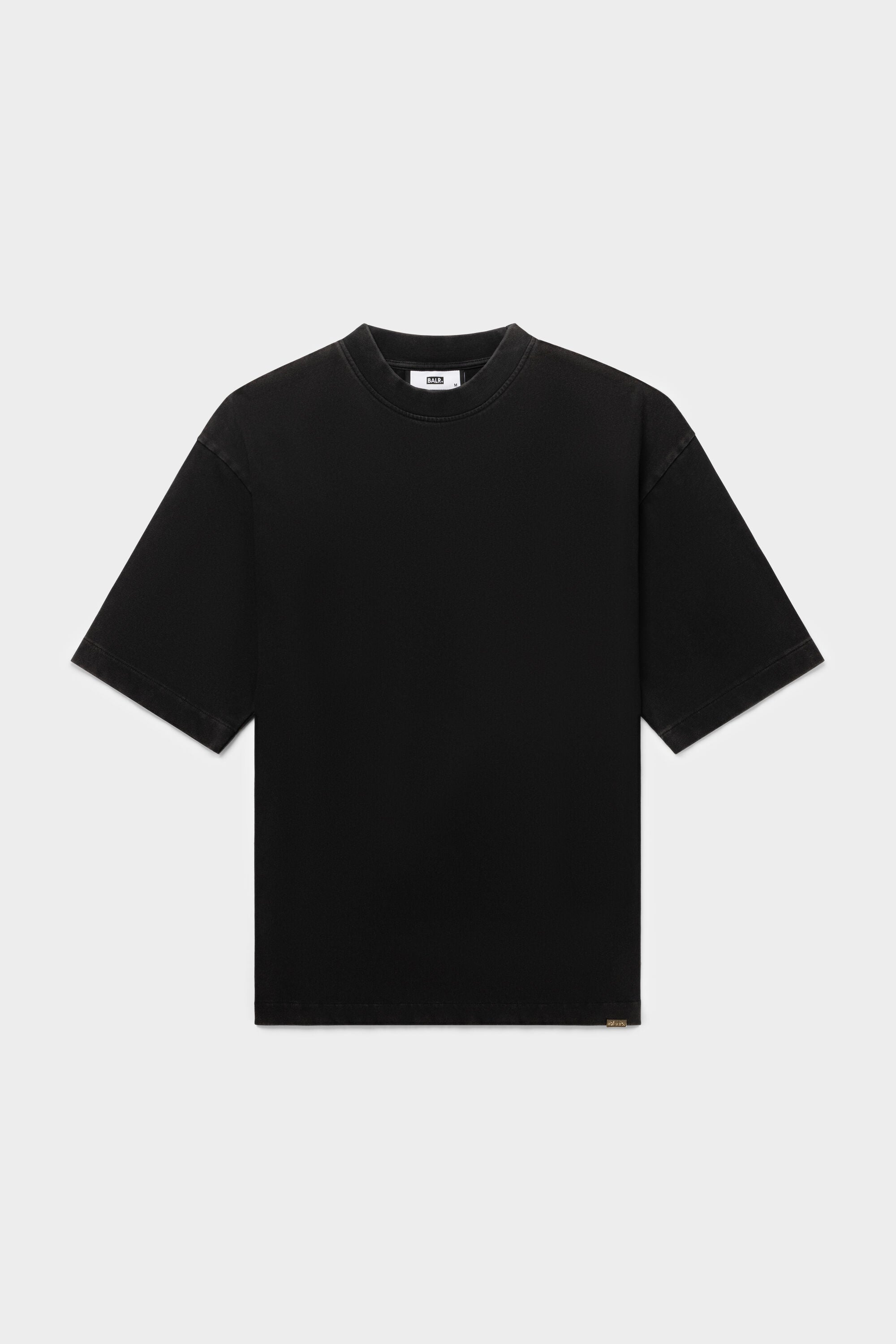 Joey Box Washed Melted Brand T-Shirt Jet Black