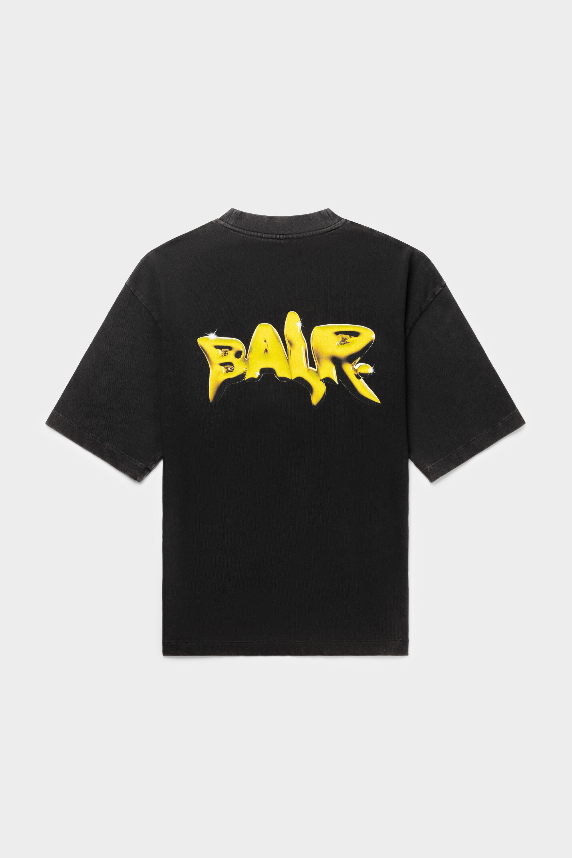 Joey Box Washed Melted Brand T-Shirt Jet Black