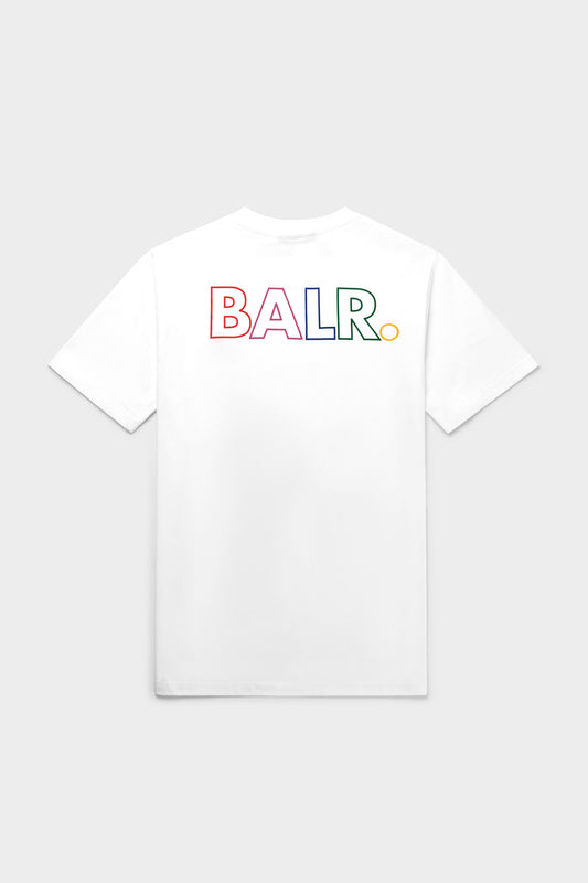 Olaf Straight Farbige Buchstaben T-Shirt Hellweiß
