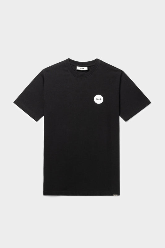 Olaf Straight Rundes Gummiabzeichen T-Shirt Jet Black