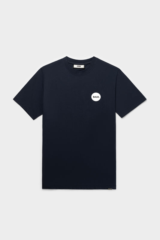 Olaf Straight Rundes Gummiabzeichen T-Shirt Navy Blazer