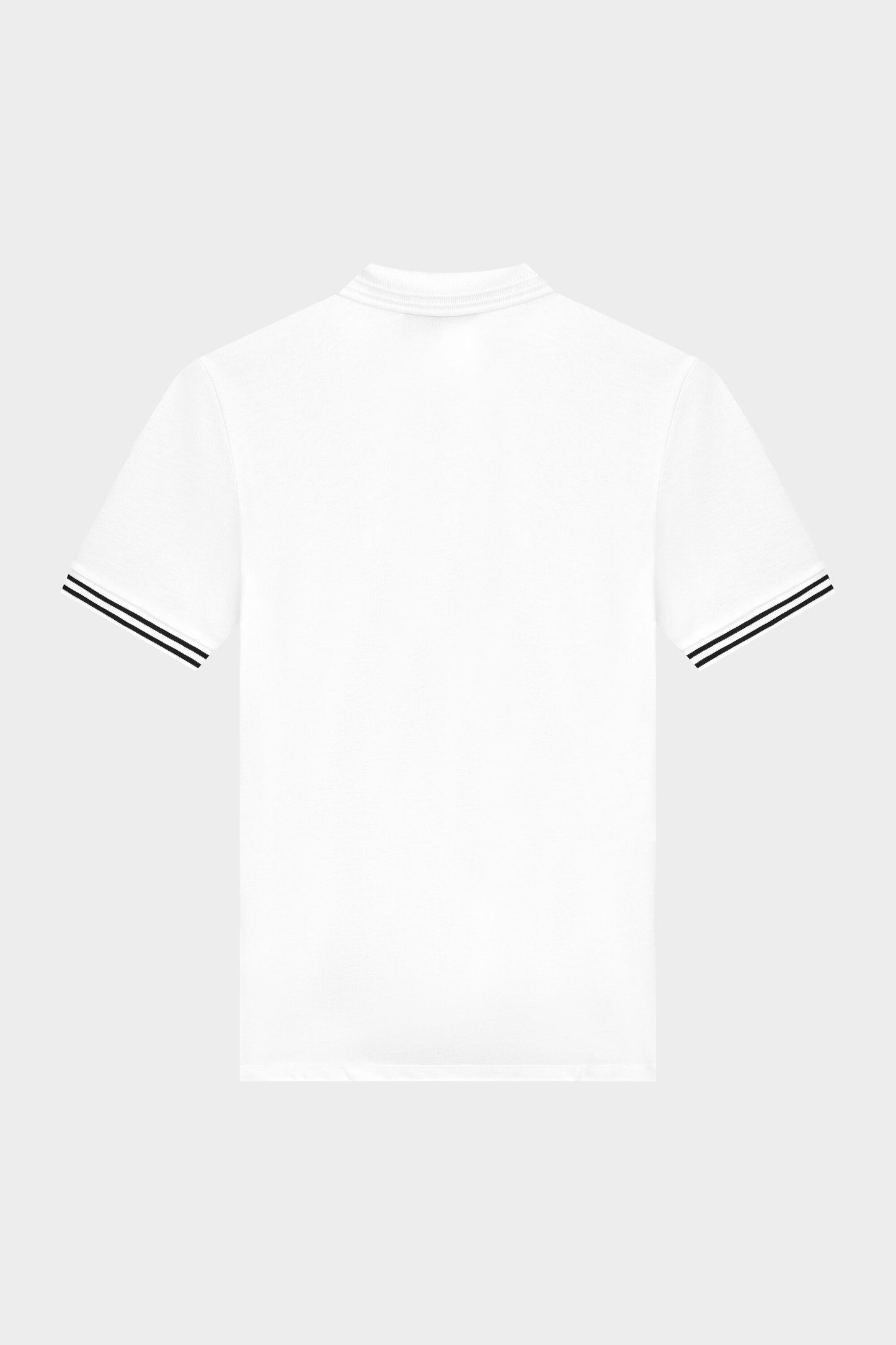 BALR. Straight Polo Striped Rib Bright White