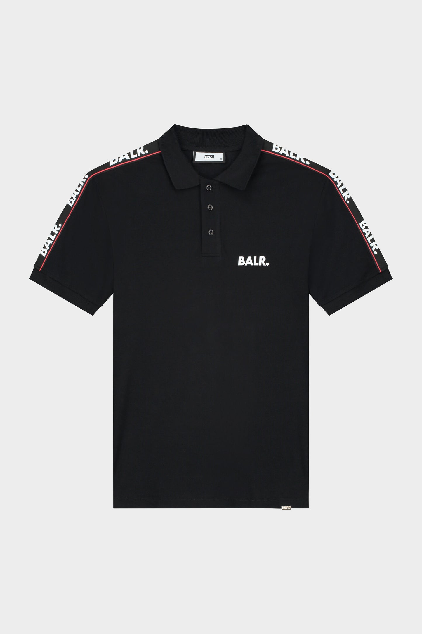 Olaf Straight Repeat Tape Polo Black/Red