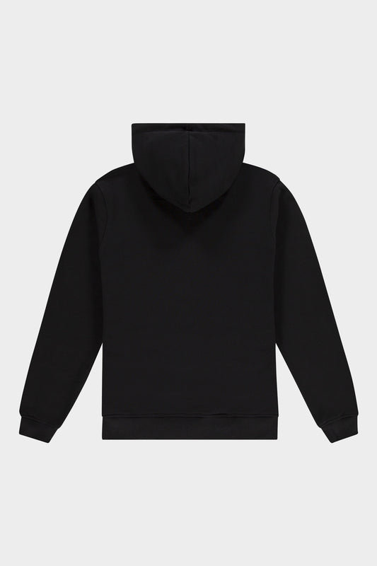BALR. Straight Hoodie Club Logo Jet Zwart