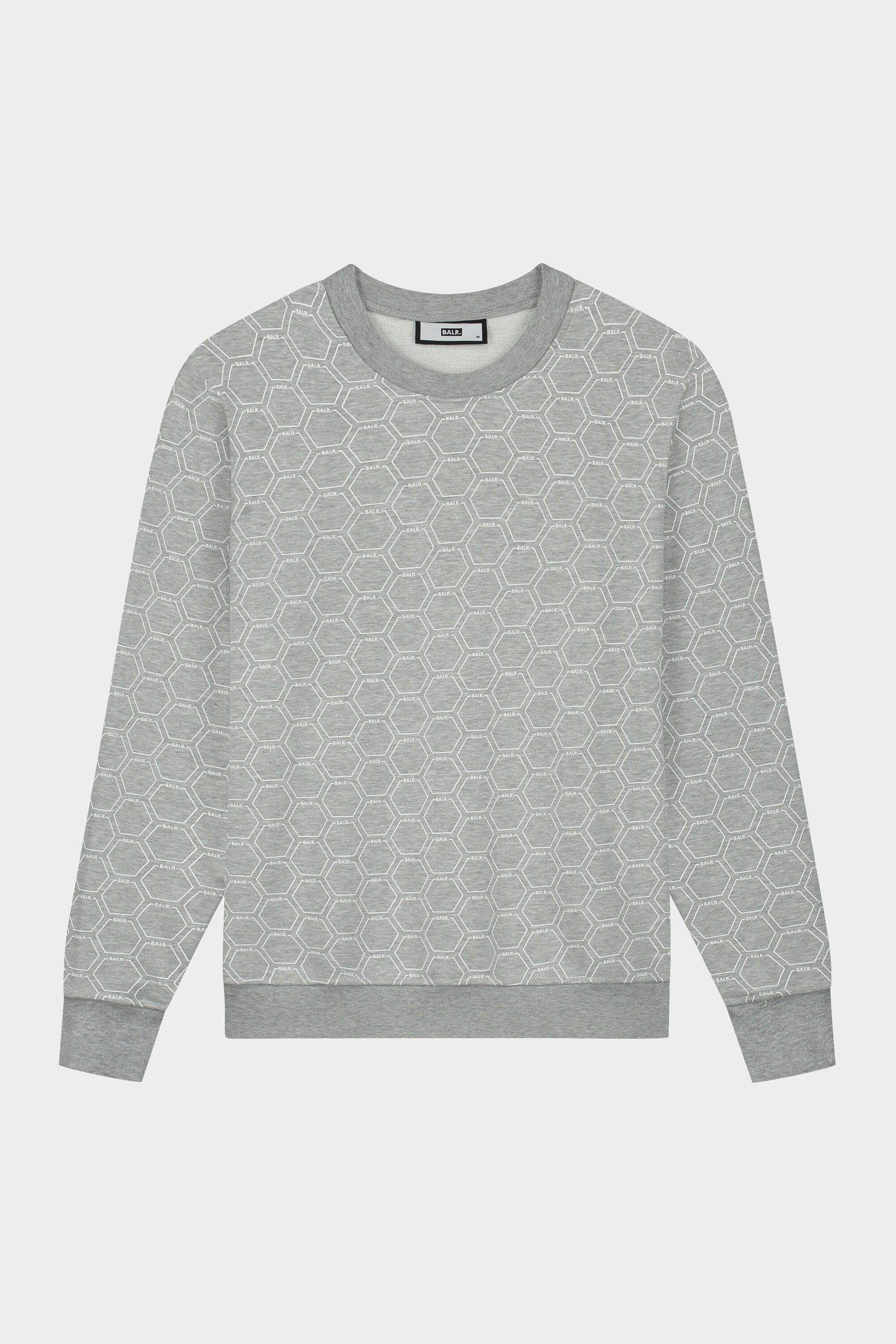 Olaf Straight Hexagon AOP Crewneck Grey Heather