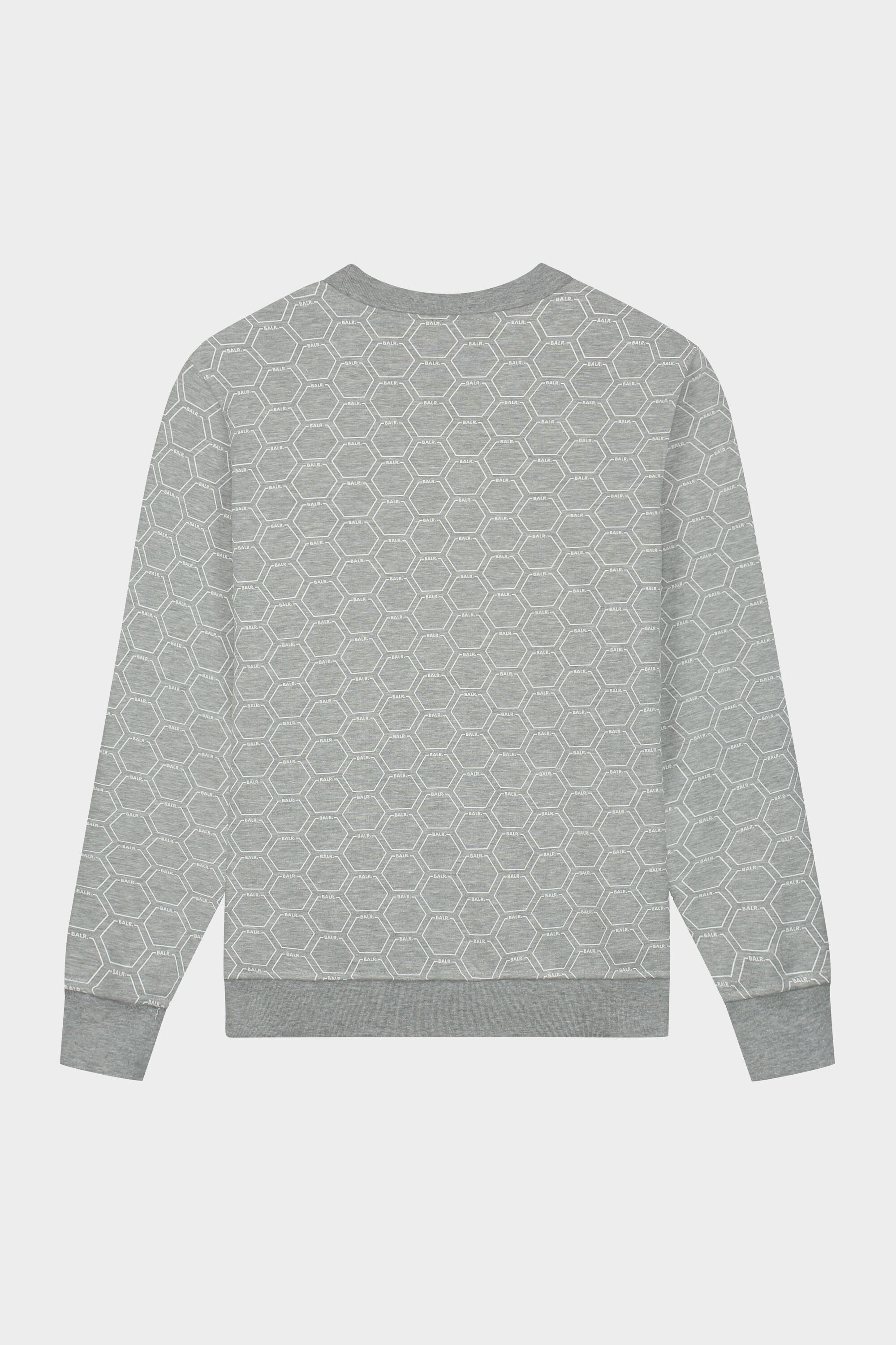 Olaf Straight Hexagon AOP Crewneck Grey Heather
