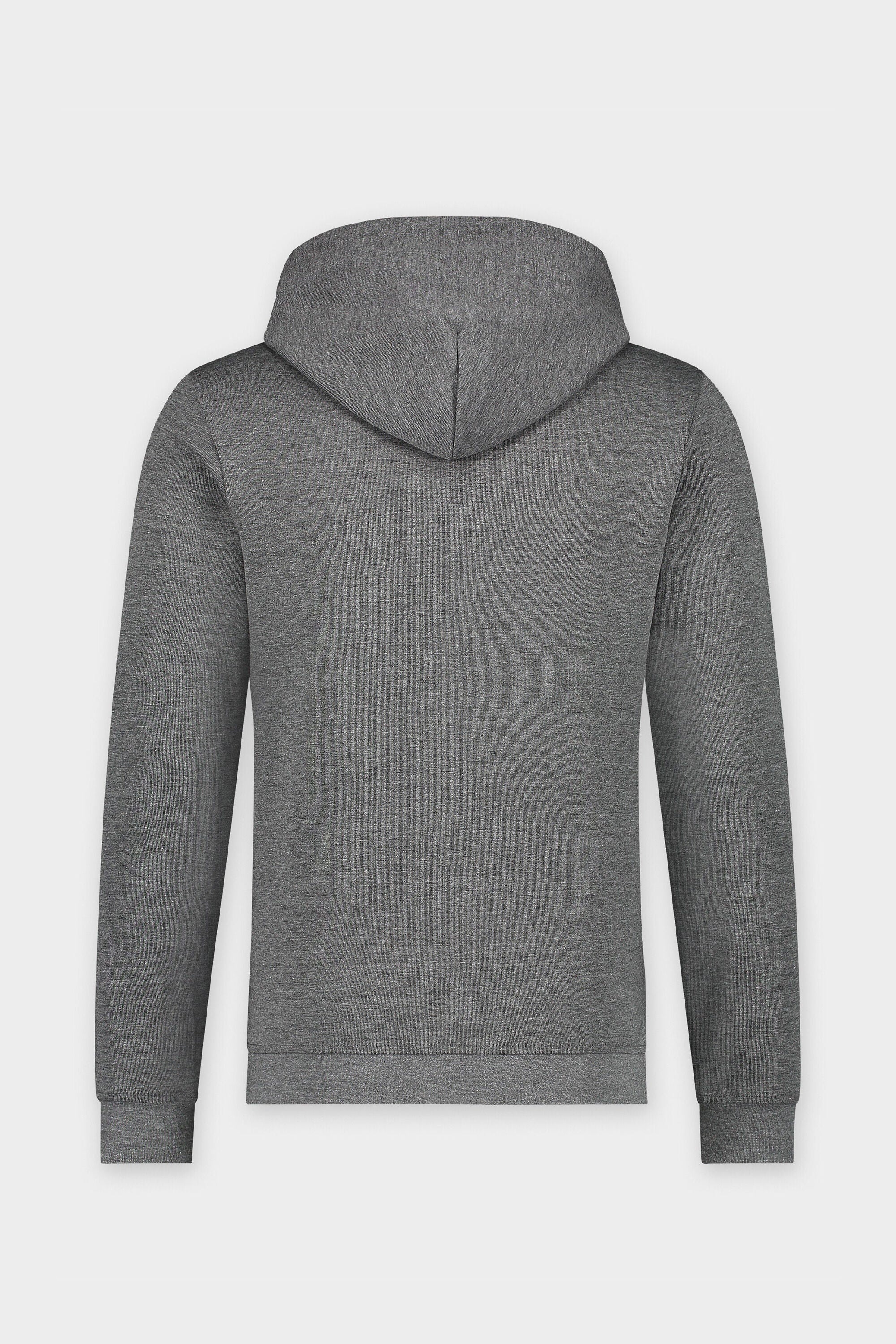Q-Series Straight Zipped Hoodie Men Dk Grey Heather