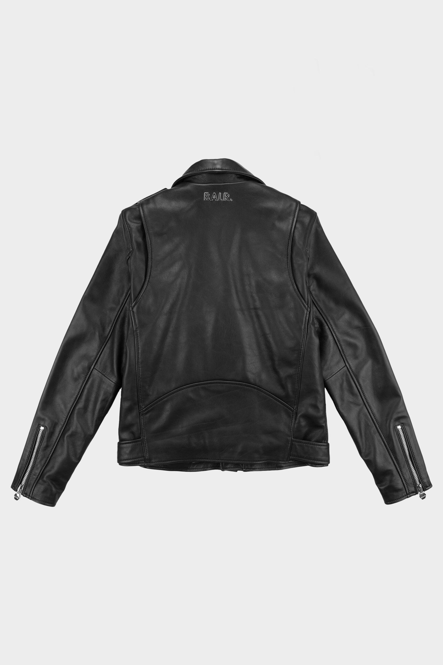 Leather Biker Jacket Jet Black