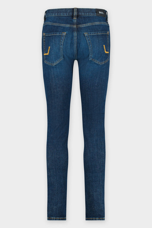 James Slim Mid Aged Denim Solid Blue