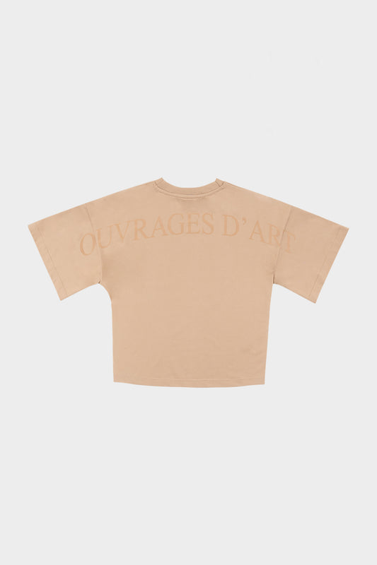 Ouvrages D'Art Wide Croped Tee White Pepper