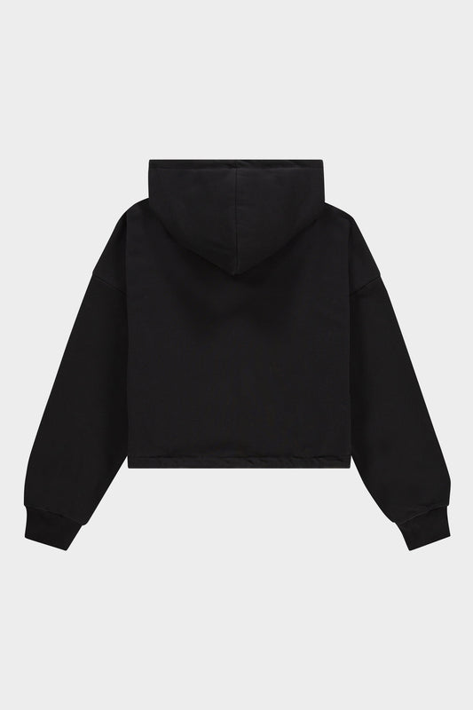 BALR. Drawcord Hoodie Club Logo Jet Black