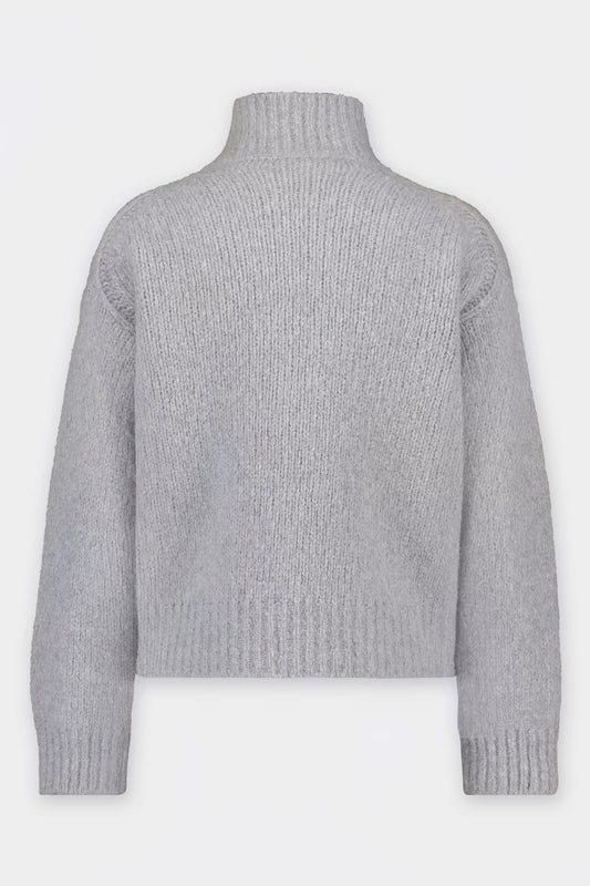 Kelly Loose Turtleneck Knit Grey Heather