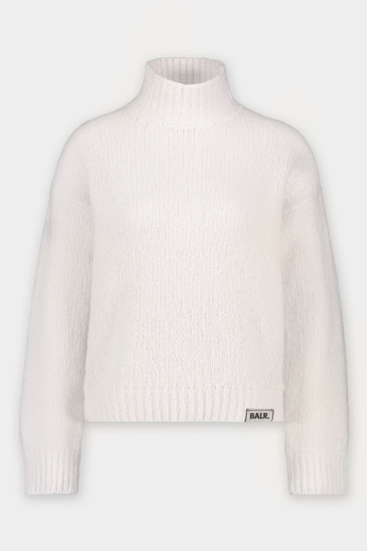 Kelly Loose Turtleneck Knit Almond Milk