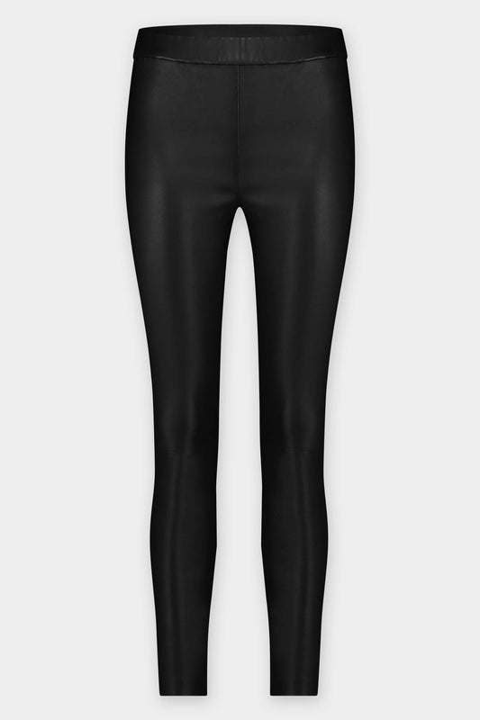 Honey Skinny Leather Legging Jet Black
