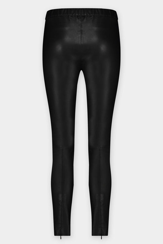 Honey Skinny Leather Legging Jet Black