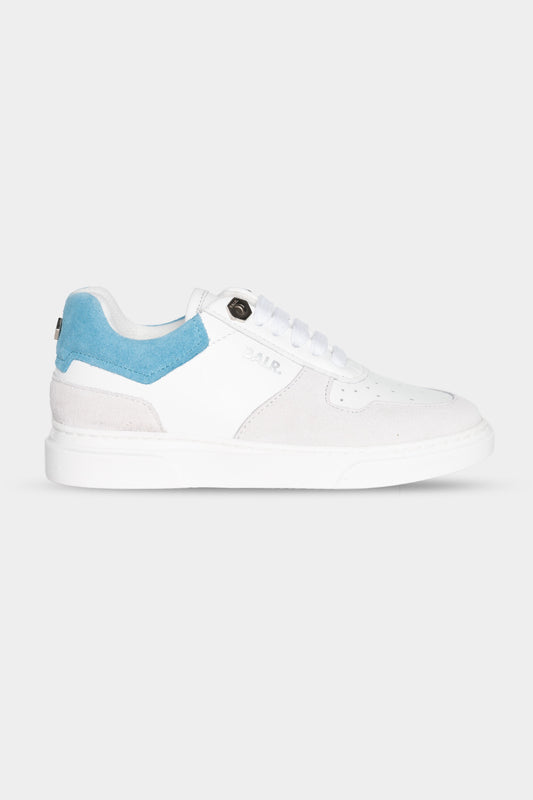 Kids Sneaker Low Leather-Suede White/Sky Blue