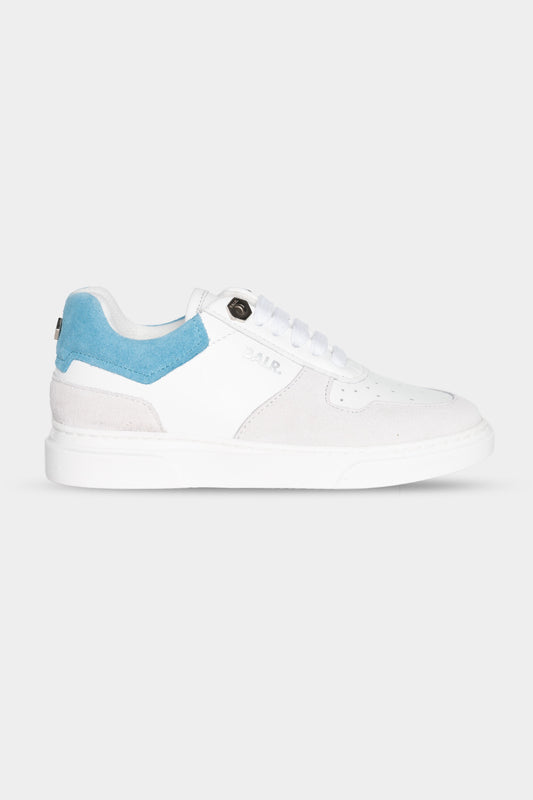 Kids Sneaker Low Leather-Suede White/Sky Blue