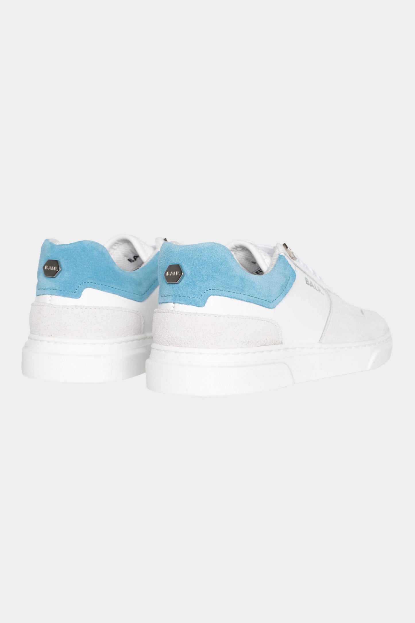Kids Sneaker Low Leather-Suede White/Sky Blue