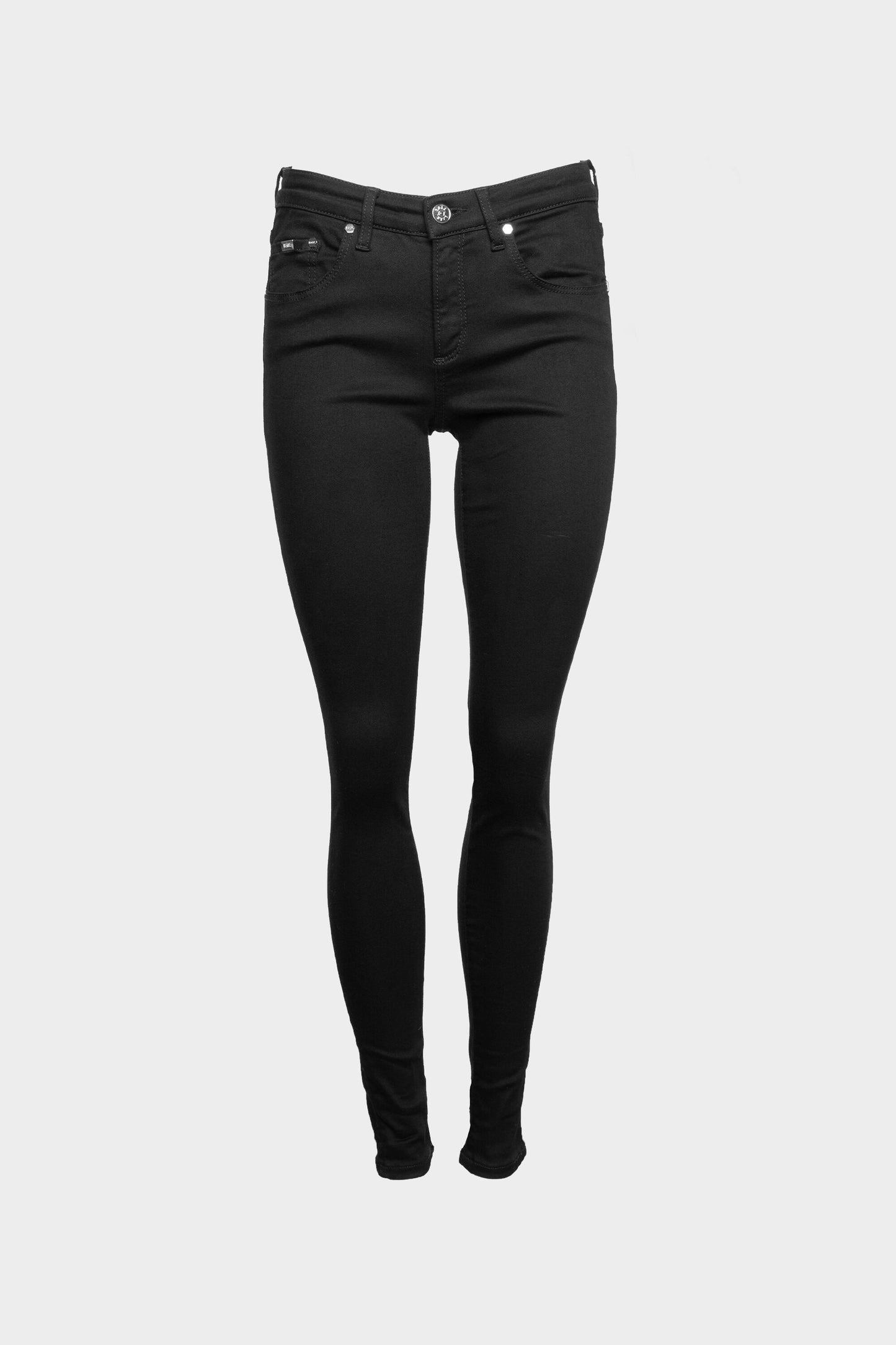 BALR. Clean Black Jeans Mid Super Skinny Women Black