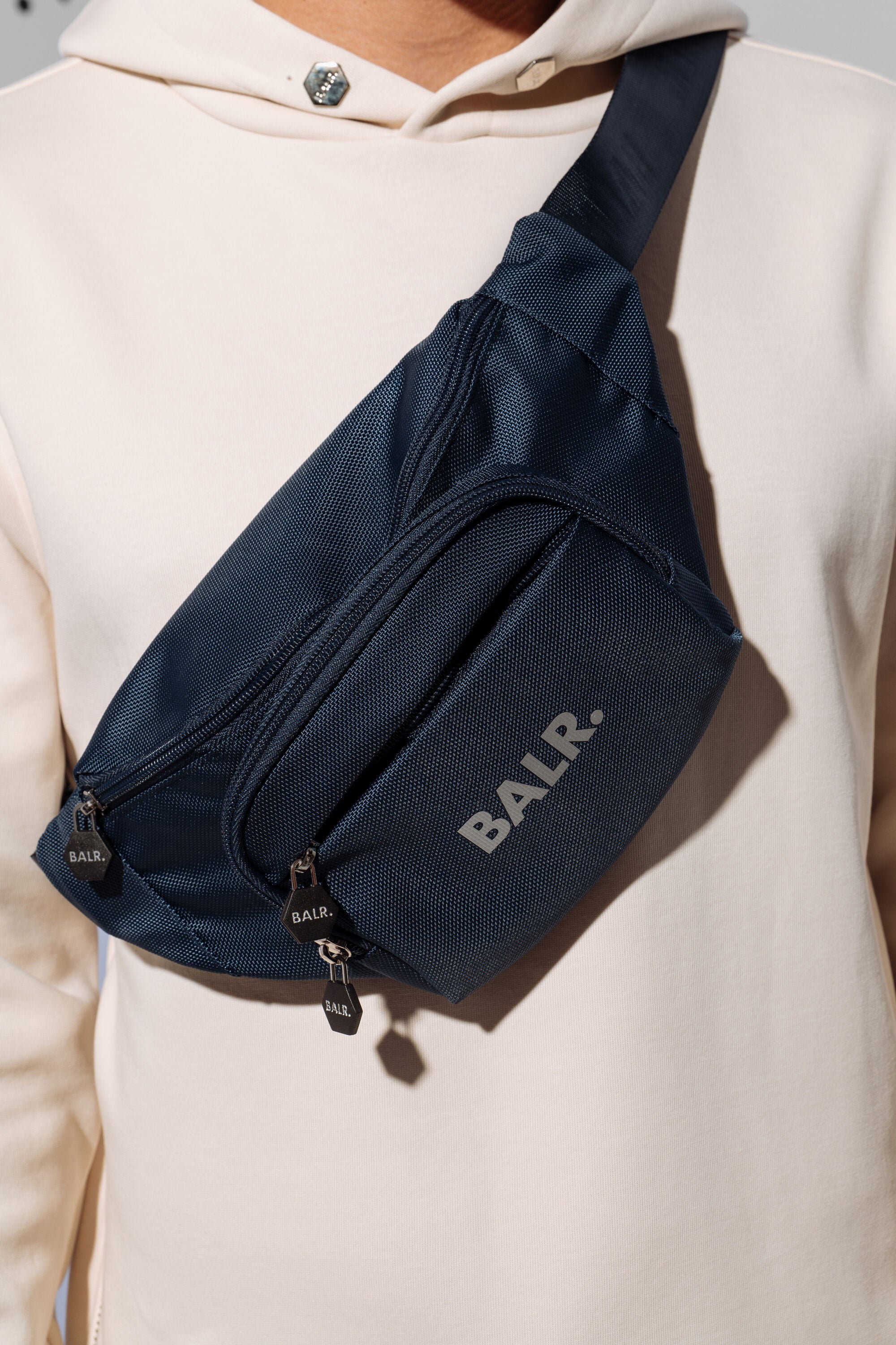 BALR. Waistpack 2-Zip Navy Blazer