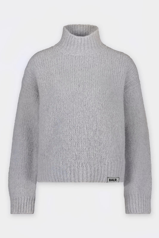 Kelly Loose Turtleneck Knit Grey Heather