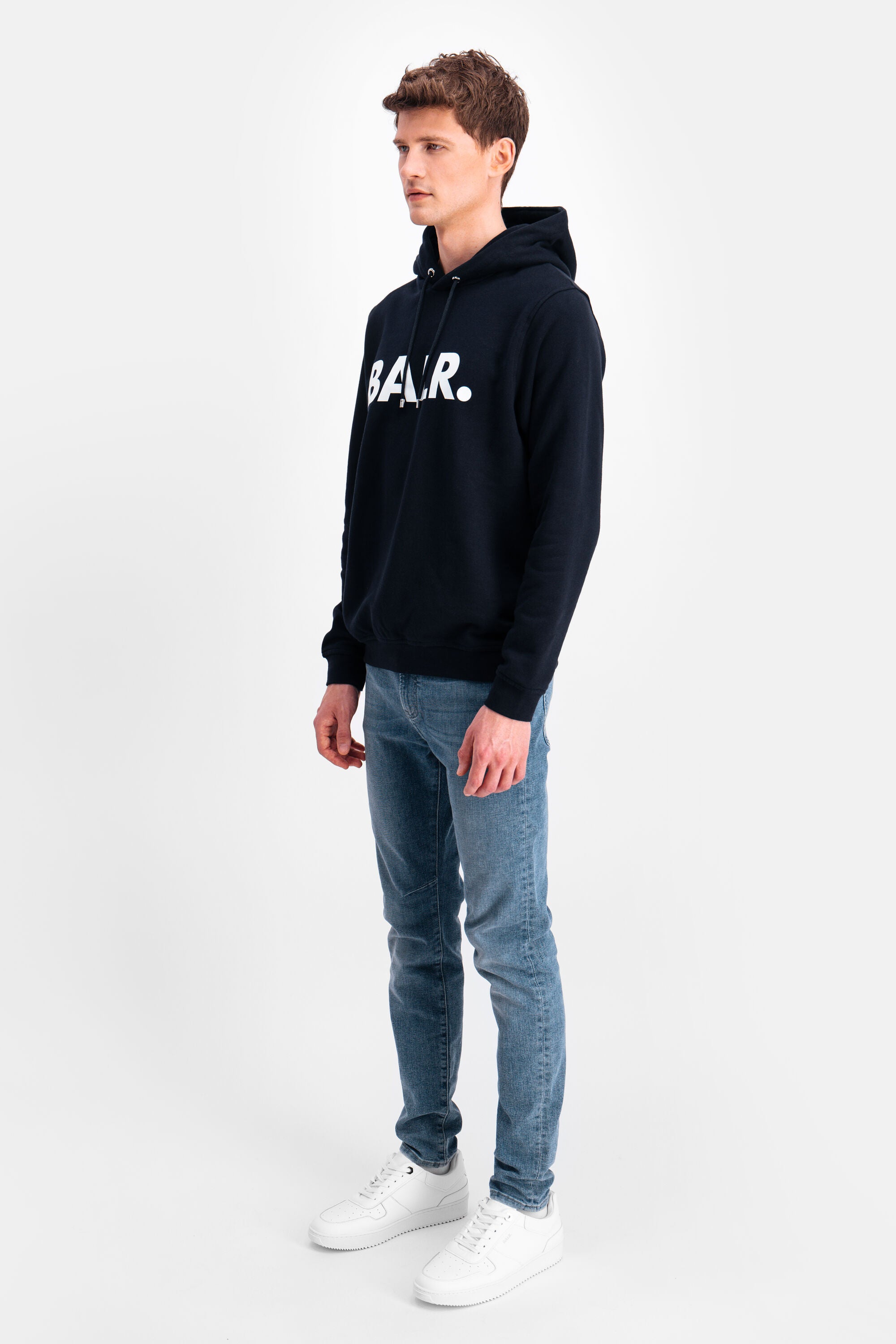 BALR. Brand Straight Hoodie Navy Blue