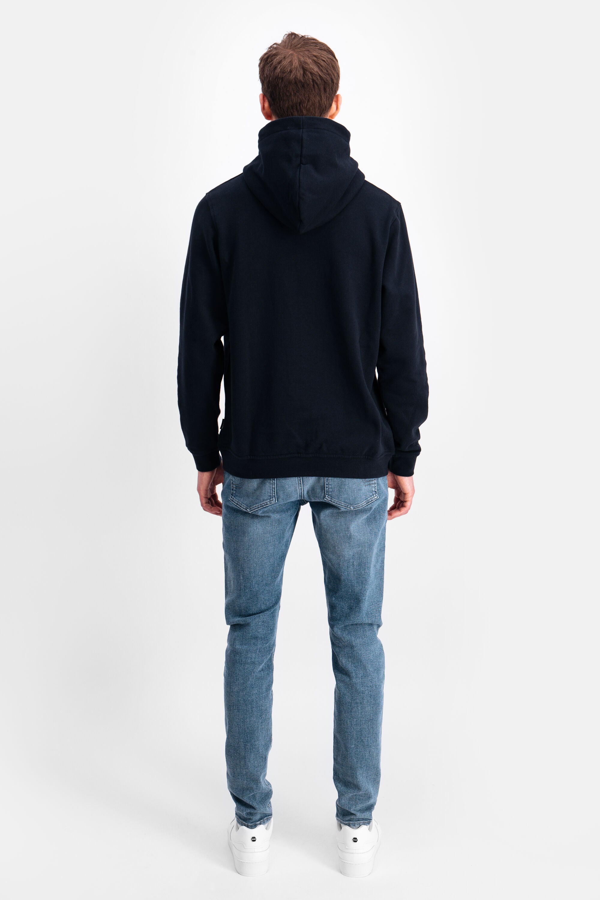 BALR. Brand Straight Hoodie Navy Blue