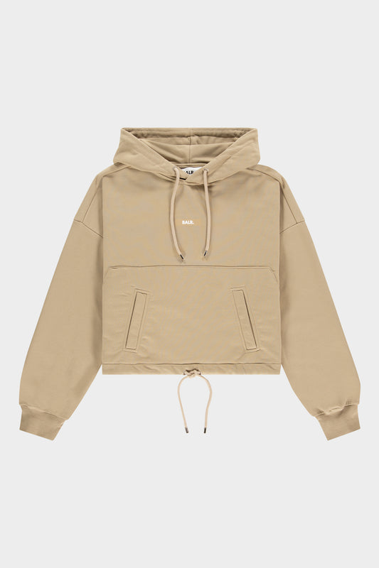 BALR. Drawcord Hoodie Club Logo White Pepper