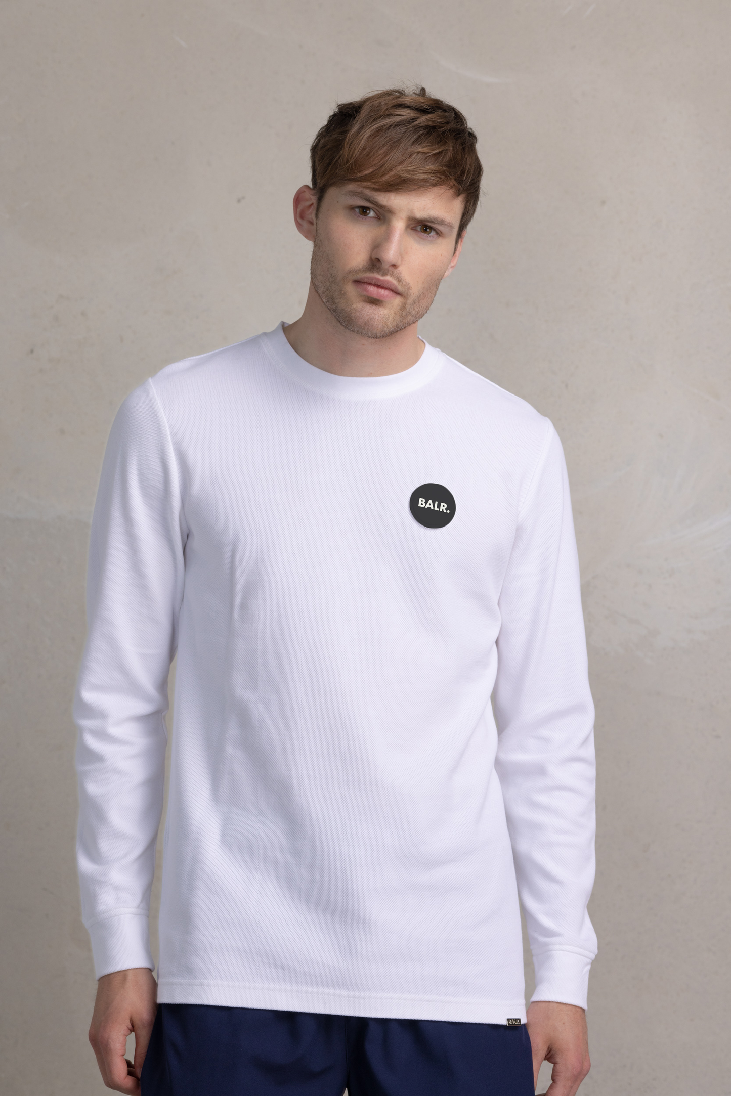 Olaf Straight Round Rubber Badge Longsleeve Bright White